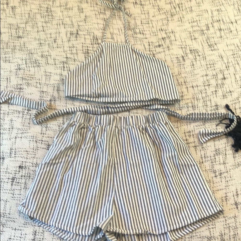 Striped two piece set